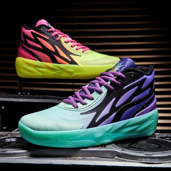 Модные Красочные баскетбольные кроссовки для мужчин и женщин, высококачественные тренировочные кроссовки, Брендовая Дизайнерская мужская спортивная обувь для баскетбола и тенниса.