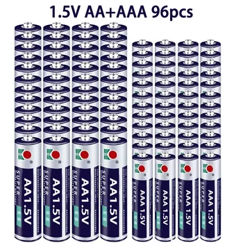 AA + AAA перезаряжаемый щелочной аккумулятор AA 1,5 В 9800 мАч/1,5 В AAA 8800 мАч, фонарик, игрушки, часы, MP3-плеер, заменяющий никель-металлогидридный аккумулятор