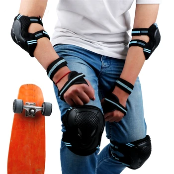 6 шт. /компл. Наколенники для катания на коньках, налокотники, щитки для запястий, комплект защитного снаряжения для катания на роликах для взрослых, защита колена для катания на скейтборде