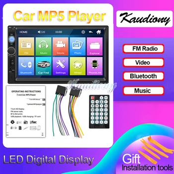 7-дюймовый автомагнитола 2 Din MP5 плеер Музыка HD Видео Аудио USB Стерео Android автомагнитола Авто Bluetooth 5.1 FM 2DIN