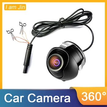Камера ночного видения CCD HD Камера заднего вида автомобиля Камера заднего вида с возможностью регулировки на 360 градусов с помощью парковочной линии 4 контакта 170 °