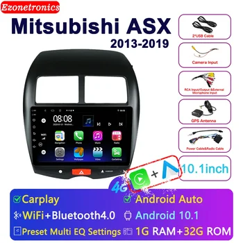 10,1 дюймов Для Mitsubishi ASX 2013-2019 с Авторадио Carplay Android Емкостный Сенсорный Экран GPS Навигация Bluetooth