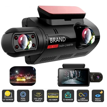 FHD автомобильный видеорегистратор, новая регистраторная камера, мини-видеомагнитофон с двойной записью, регистратор ночного видения 1080P, мониторинг парковки, G-сенсор