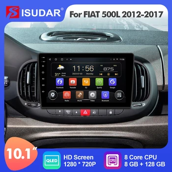 9-дюймовый автомобильный радиоприемник Isudar Android12 для Fiat 500L 2012-2017 Carplay Auto Multimedia Player Стерео GPS Без 2din