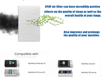 Одноразовый Универсальный Пенный фильтр CPAP Премиум-класса для ResMed Airsense 10 Серии AirStart 10 AirCurve 10 серии S9 для Philips Respironics
