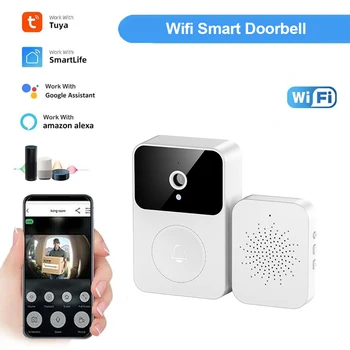 Tuya Smart Wifi Видеодомофон Переменного Тока USB Тип Батареи Smart Life Дверной Звонок Smart Home Security Камера Ночного Видения Дверной Звонок