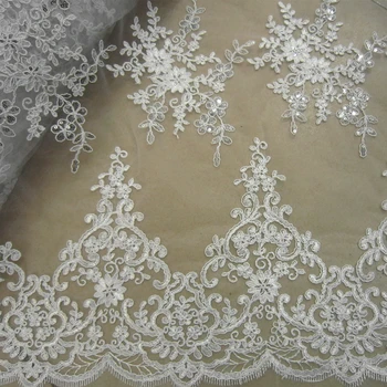 3 ярда белоснежной кордовой ткани с блестками, венецианская сетка в цветочек, кружевная отделка, аппликация, швейные поделки для свадебного декора, кружевные ткани с блестками