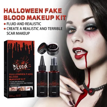 Набор кровяного воска для Хэллоуина, имитирующий шрам от раны, для раскрашивания лица, для создания фестивальных и косплейных спецэффектов, необычной карнавальной вечеринки