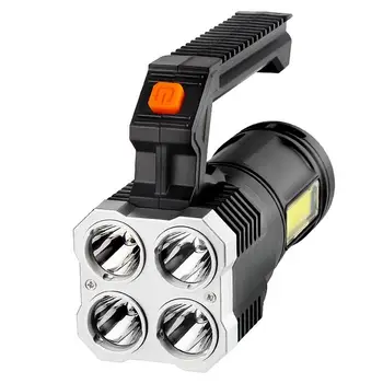 Фонарик с сильным светом, мощный фонарик, походный фонарик, мощные фонари с водонепроницаемым дизайном IPX-6, USB