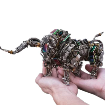 1087 шт., 3D металлический пазл для детей и взрослых, механическая модель животного-быка, конструктор из нержавеющей стали, развивающая игрушка