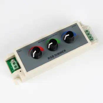 DC12-24V RGB-диммер 9A 3‑канальный переключатель регулировки яркости красного, зеленого, синего света для 5050 2835 цветных световых полос.