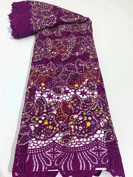 Африканская кружевная ткань ручной работы с 3D вышивкой, тюлевое кружево, африканская кружевная ткань, французская нигерийская ткань для свадебного платья