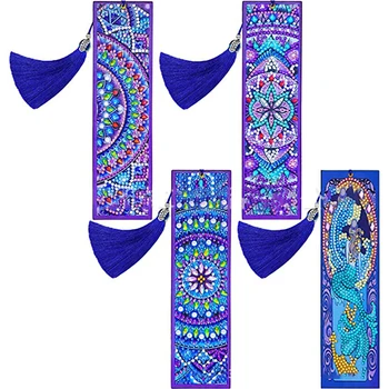 5D Алмазные закладки Цветочные Художественные закладки со стразами Бумажный знак 