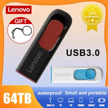 Lenovo 64 ТБ 2 ТБ USB Флэш-Накопители 16 ТБ Флеш-Накопитель 4 ТБ USB-Память 128 ГБ USB 3,0 Флэш-Диск U Stick Водонепроницаемый Для Ноутбука Настольный ПК