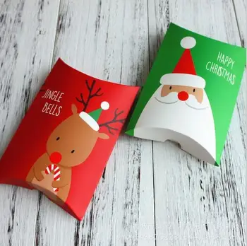 500шт Упаковка новых рождественских подарков Коробки конфет Упаковочная коробка для рождественских и новогодних подарков Санта-Клауса Упаковочная коробка