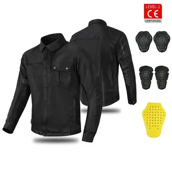 Мужская мотоциклетная куртка VEMAR, летняя дышащая куртка, защитная черная сетчатая одежда для мотоциклиста в стиле ретро, штаны для мотоциклиста