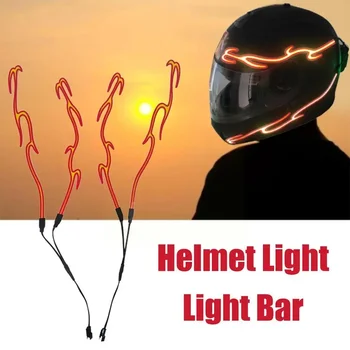 Водонепроницаемый светодиодный холодный свет 4-в-1, мотоциклетный шлем, полоса, EL-наклейка, сигнальные огни, Аксессуары для ночной езды на мотоцикле, Новинка