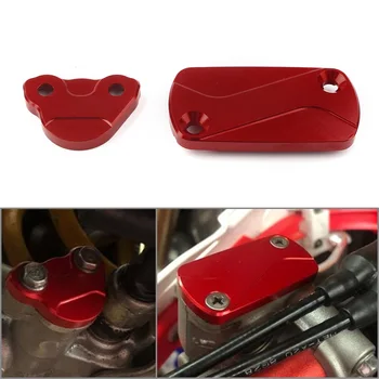 Красный мотоцикл Передняя задняя крышка тормозного бачка для жидкости 2шт для Honda CR125R CR250R CRF250R/X CRF450R/X
