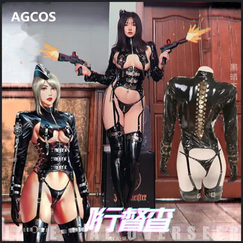 Оригинальный дизайн AGCOS, костюм для косплея пилота Imperial Inspection Communications, женские кожаные комбинезоны из искусственной кожи, сексуальный косплей