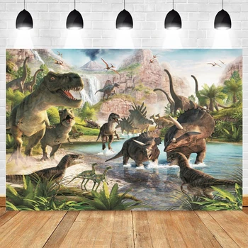 Динозавр Yeele, Парк диких животных, Растение, Горная вода, Фон для фотосессии на День рождения ребенка, фоновая фотография для фотостудии