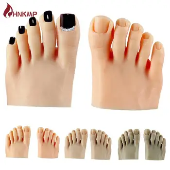1 шт. манекен для тренировки ногтей с накладными пальцами ног для обучения педикюру Дисплей для ногтей Силиконовая модель для тренировки ногтей на ногах