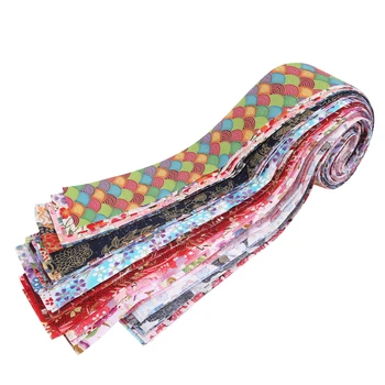 Полоски ткани Jelly Roll для квилтинга, 40 шт хлопчатобумажной ткани в рулоне для шитья с различными узорами, лоскутное шитье своими руками
