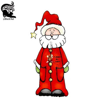 Трафарет для вырезания пижам Санта Клауса, новый Рождественский трафарет для скрапбукинга, металлический для тиснения подарочных карт, изготовленный своими руками