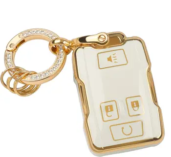 Чехол-брелок с брелоком для ключей, мягкий чехол для ключей из ТПУ с 6 кнопками