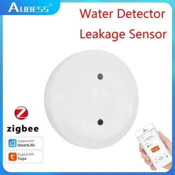 Aubess Датчик воды Zigbee, Tuya WiFi, SmartLife, мониторинг утечки воды, детектор погружения в воду, защита от наводнений, Умный дом