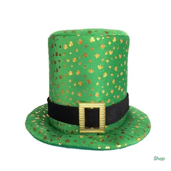 L5YC Прекрасная Ирландская Шляпа С Позолоченным Рисунком, Приятная для Кожи Шляпа, Карнавальная Шляпа для взрослых