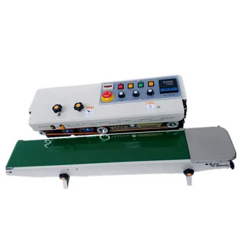 Термосвариватель для пластиковых пакетов непрерывного действия, машина для запечатывания пакетов с печатью даты твердыми чернилами