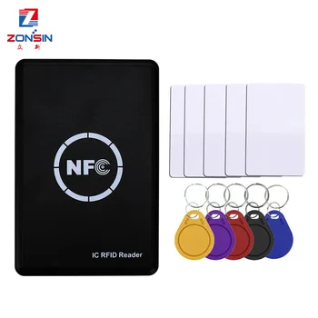 Считыватель RFID-карт Копировальный аппарат дубликатор Брелок для ключей NFC считыватель смарт-карт Писатель 13,56 МГц Зашифрованный программатор uid брелоки