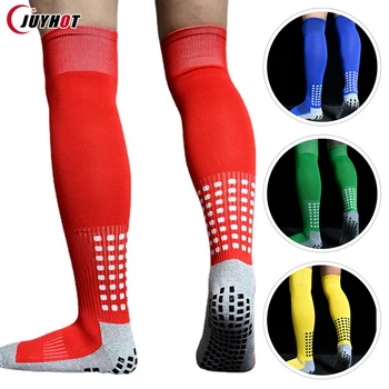 Новые мужские и женские нескользящие футбольные носки, дышащее полотенце до колена, Низ для велоспорта, пеших прогулок, спортивных тренировок, длинные футбольные носки