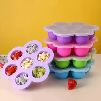 Хранение и организация на кухне с 7 отверстиями Можно использовать повторно Силикагель, Лоток для замораживания детского питания, форма для консервирования яиц, Домашний сад