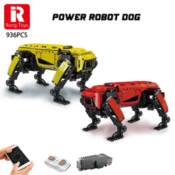 Технический Робот С Дистанционным Управлением, Игрушки, Строительные Блоки, Радиоуправляемая Моторизованная Модель Большой Собаки Boston Dynamics AlphaDog, Кирпичи, Подарки Для Детей
