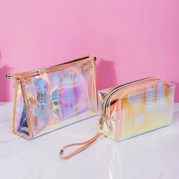 Фантомная Прозрачная дорожная сумка, косметичка для макияжа, водонепроницаемая желейная сумка, косметичка из ТПУ для женщин, косметичка для макияжа
