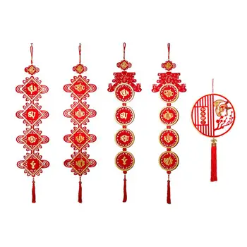 2024 Китайский Новый Год счастливое Украшение Стекающееся Вьетнамское Двустишие Китайский Узел Кулон Весенний фестиваль Товары для домашнего декора