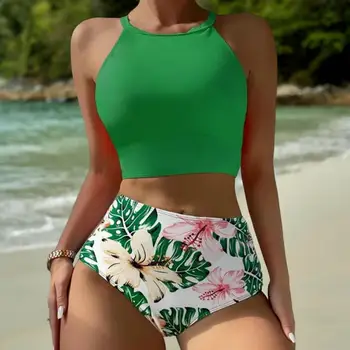 Шикарный купальный костюм, дышащий комплект бикини из двух частей, жаркое летнее женское бикини, купальники, пляжная одежда