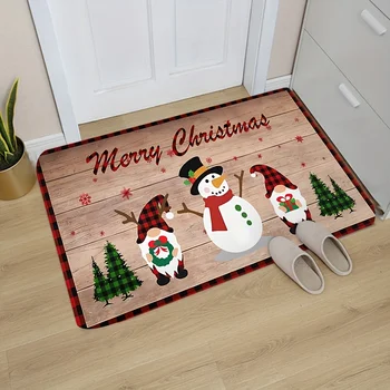 Рождественские гномы, снеговик, добро пожаловать, декор для входной двери, кухня, прихожая, коврики для балкона, ковер для гостиной, противоскользящий коврик для ванной комнаты