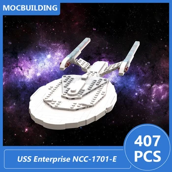 USS Enterprise NCC-1701-E Масштабная Модель 1:1640 Moc Строительные Блоки Космические Развивающие Diy Собрать Кирпичи Дисплей Игрушки Подарки 407 шт.