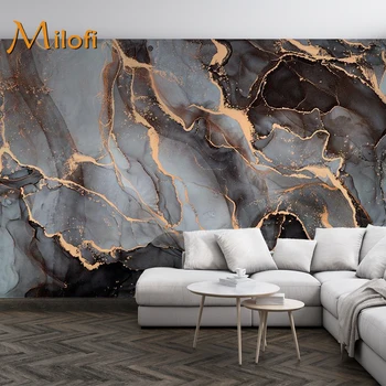 Milofi настраивает 3D-современное флюидное искусство фоновые фотографии, обои, фрески, картины для домашнего декора