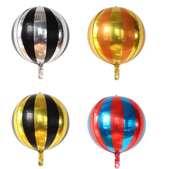 4D Воздушные шары с полосатыми воздушными шарами Для свадеб, юбилеев, вечеринок по случаю Дня рождения, семейных вечеринок, торжеств, Декоративный реквизит