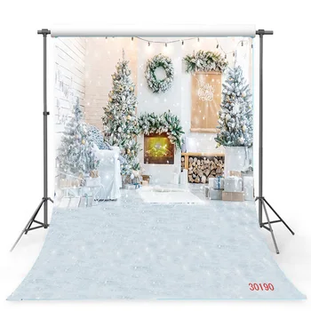 Виниловый фон для фотосъемки Рождественской елки на заказ, Снежный подарок, декор для вечеринки, детский баннер, праздничный реквизит для фотостудии DN-08