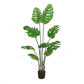 Новое искусственное растение монстера бонсай Тропическое зеленое растение Задняя часть черепашьего дерева Большие бонсай для дома