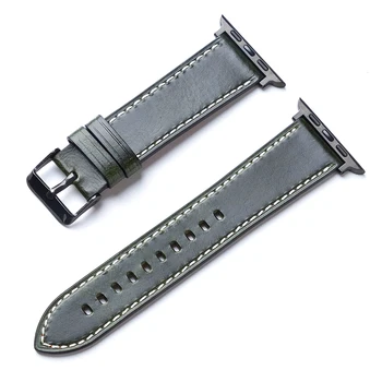 Современный ремешок с пряжкой для Apple Watch band 45 мм 41 мм 44 мм/40 м 42 мм/38 мм Кожаный браслет correa iwatch series 5 4 3 6 SE 7 ремешок