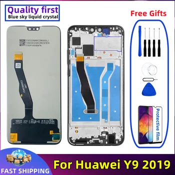 Для Huawei Y9 2019 Оригинальный ЖК-дисплей с рамкой, замена дисплея мобильного телефона, сенсорного экрана, дигитайзера в сборе