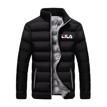 Зимняя новая хлопковая куртка M-5XL, мужское легкое хлопчатобумажное пальто со стоячим воротником, Красочный теплый топ