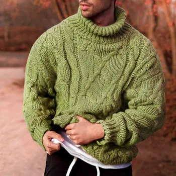 Модные топы, Мужской флисовый свитер, Теплая осенне-зимняя одежда высокого качества, Джемпер, Трикотаж, пуловер с длинным рукавом, Вязаные свитера