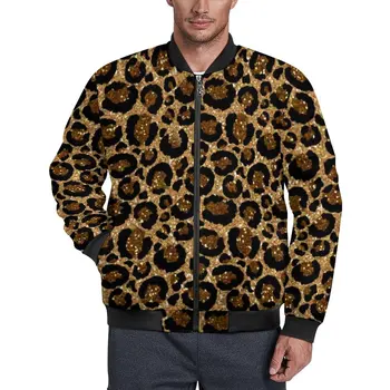 Яркие куртки с леопардовым принтом, осенняя модная уличная одежда с животными, повседневные пальто для мужчин с карманами, уличная ветрозащитная куртка оверсайз