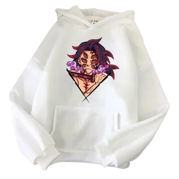 Толстовка Demon Slayer Kokushibou Anime Hoodie Подарок любителю аниме, Пуловер Унисекс, топы, Уличная одежда